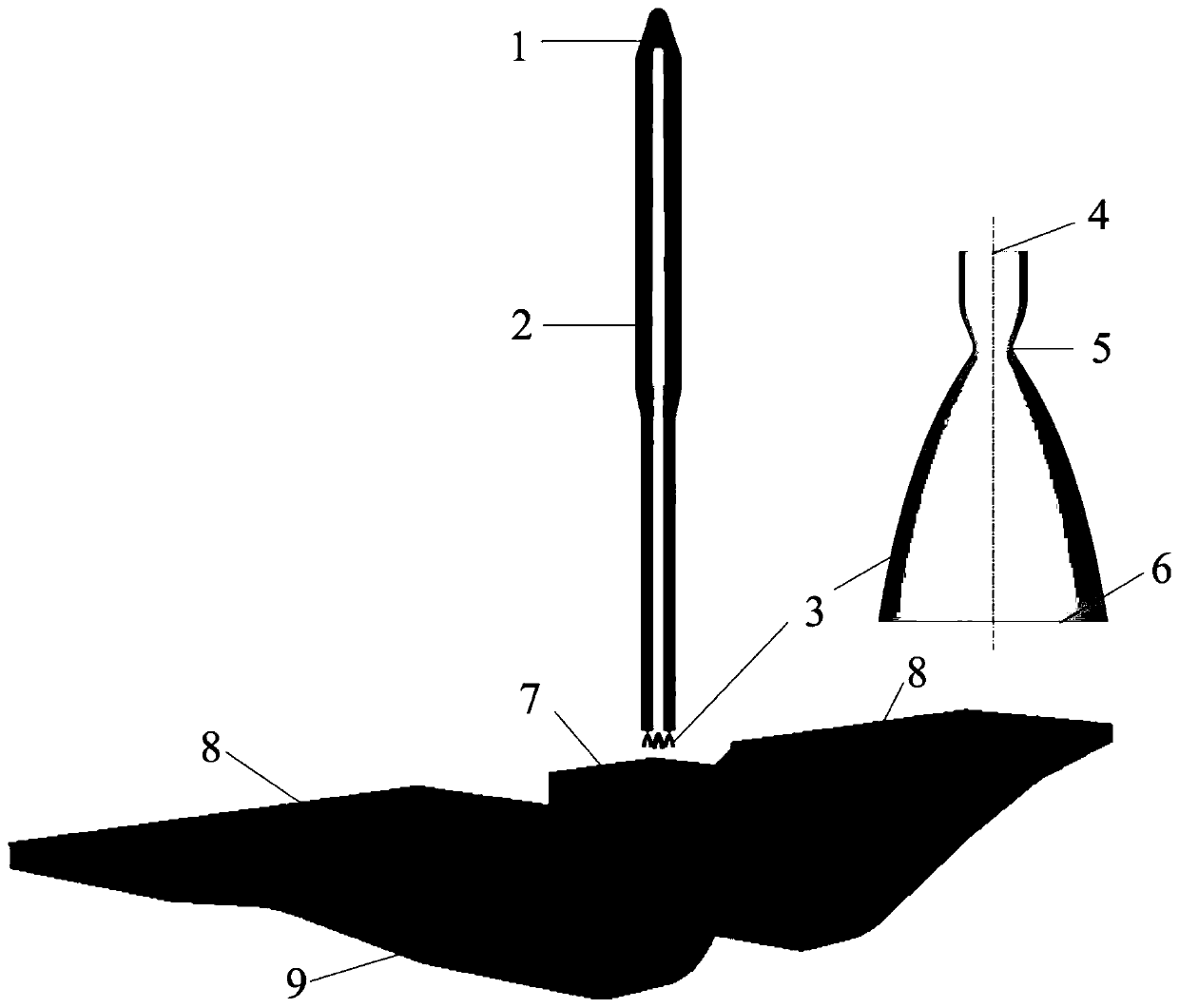 Numerical simulation method for liquid rocket after-combustion reaction calculation