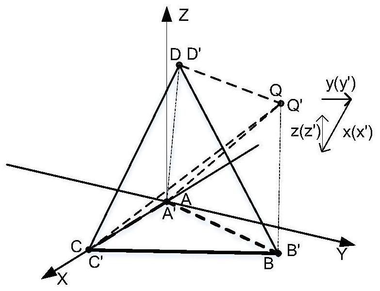 Method for establishing basic coordinate system of space positioning system