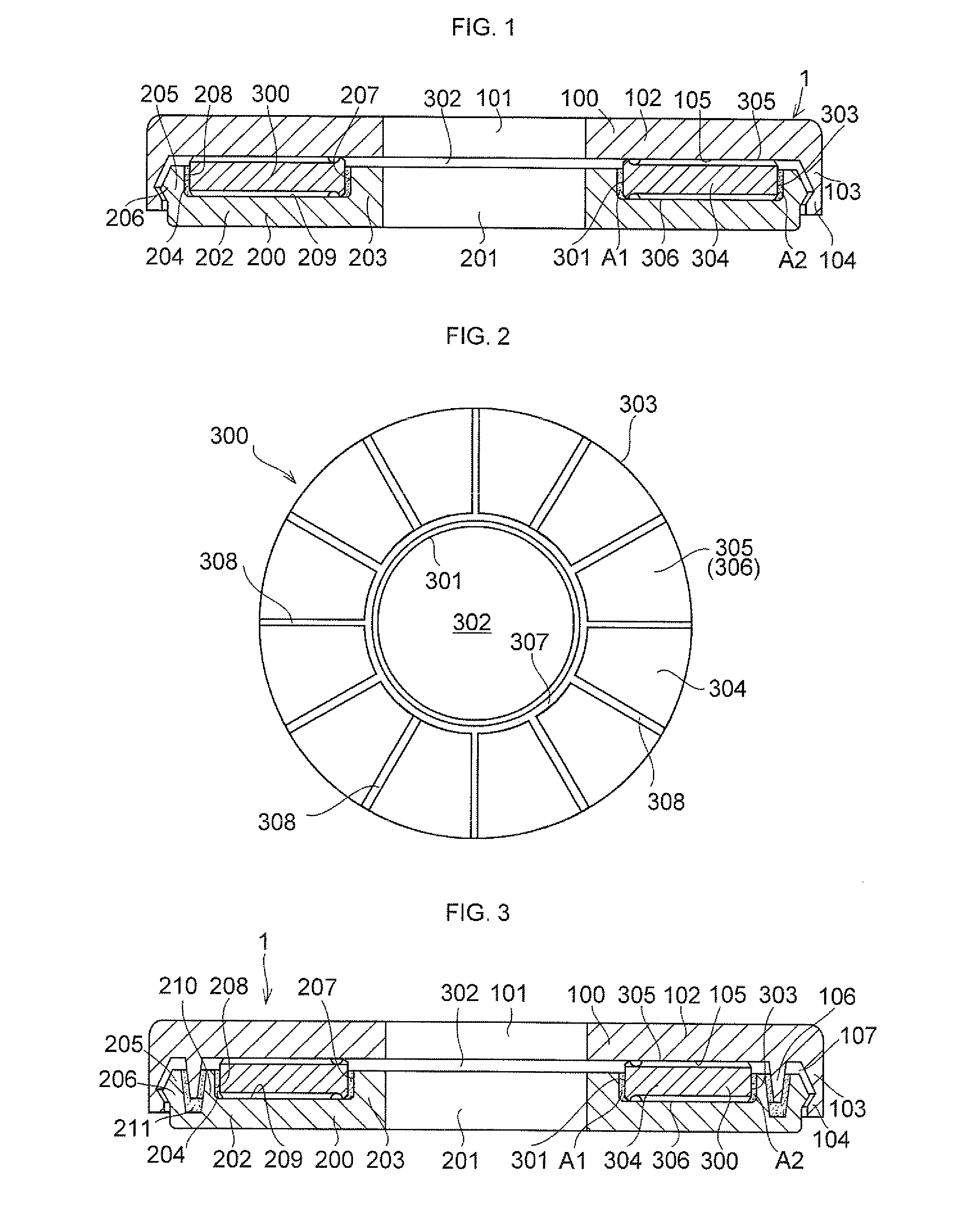 Synthetic resin-made thrust sliding bearing