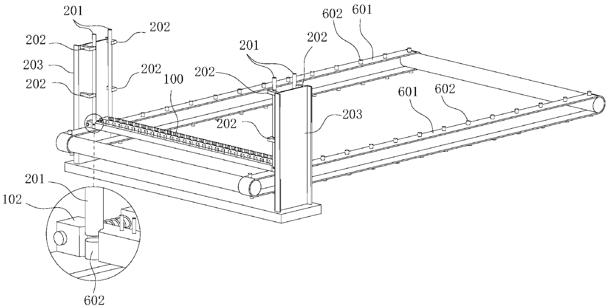 A device for removing chicken feet and leg bones