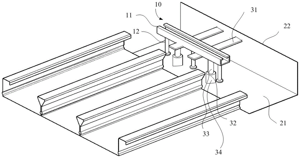 Installation device and method for HALFEN curtain wall embedded parts