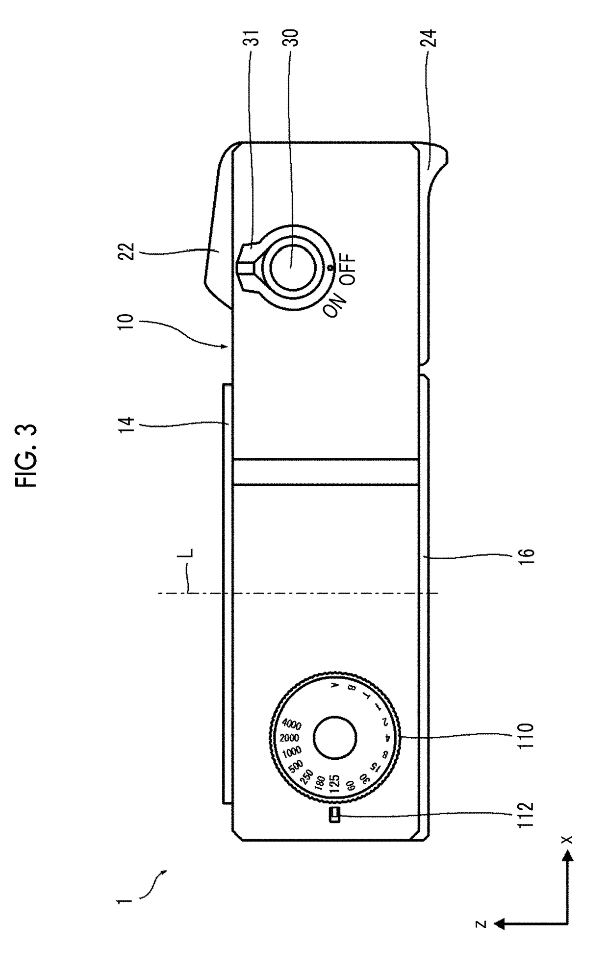 Setting device and camera