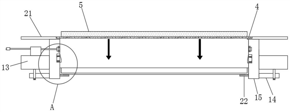 Lower pressing device for packaging liner