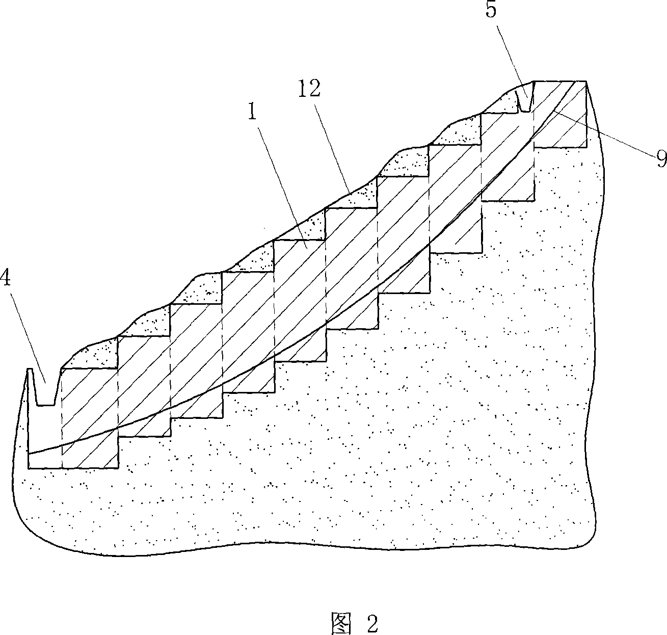 Method for preventing and managing rock/upper side slope