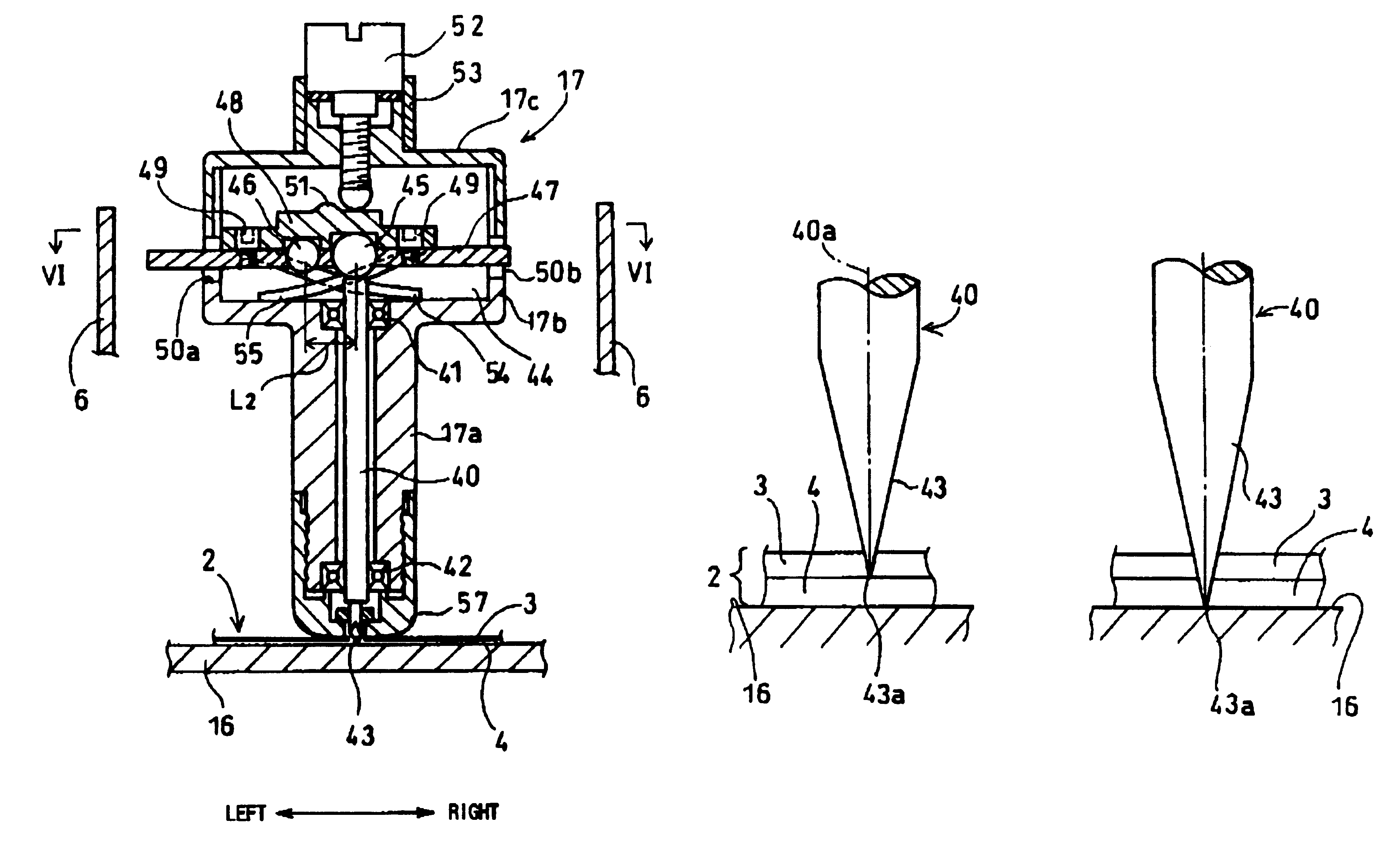 Device for adjusting distance of cutting blade from workpiece sheet