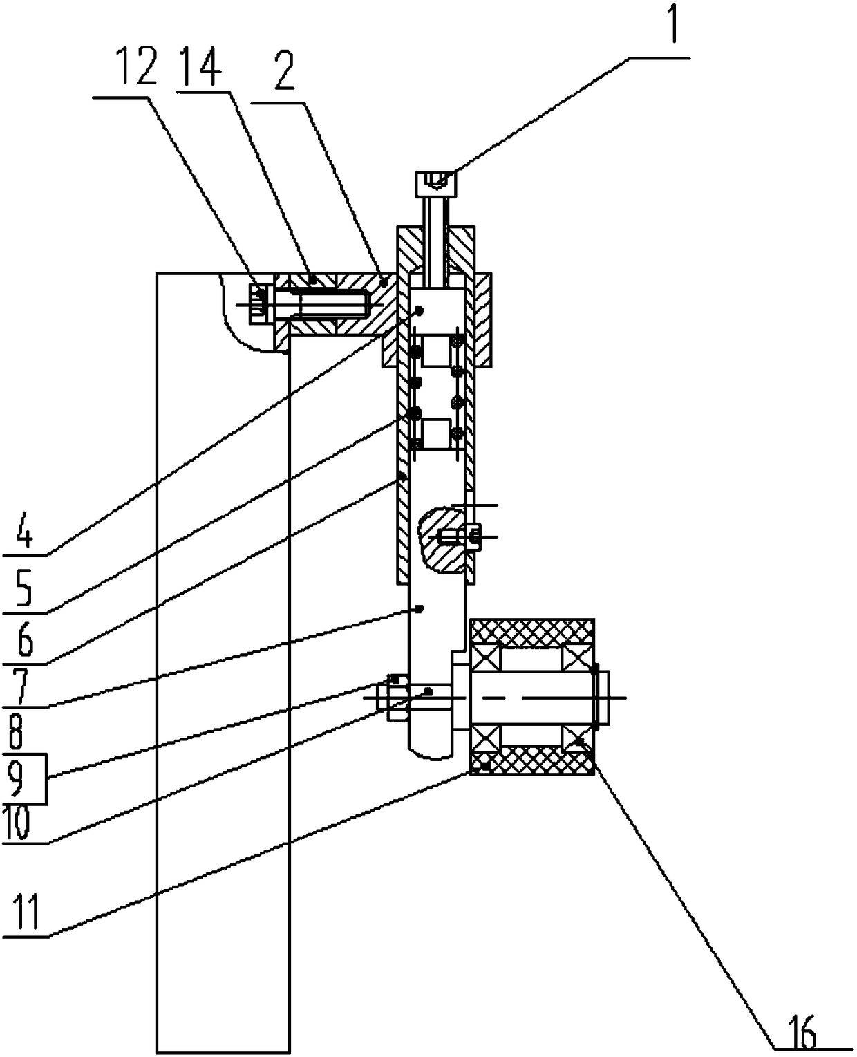 A fast adjustable pressing device