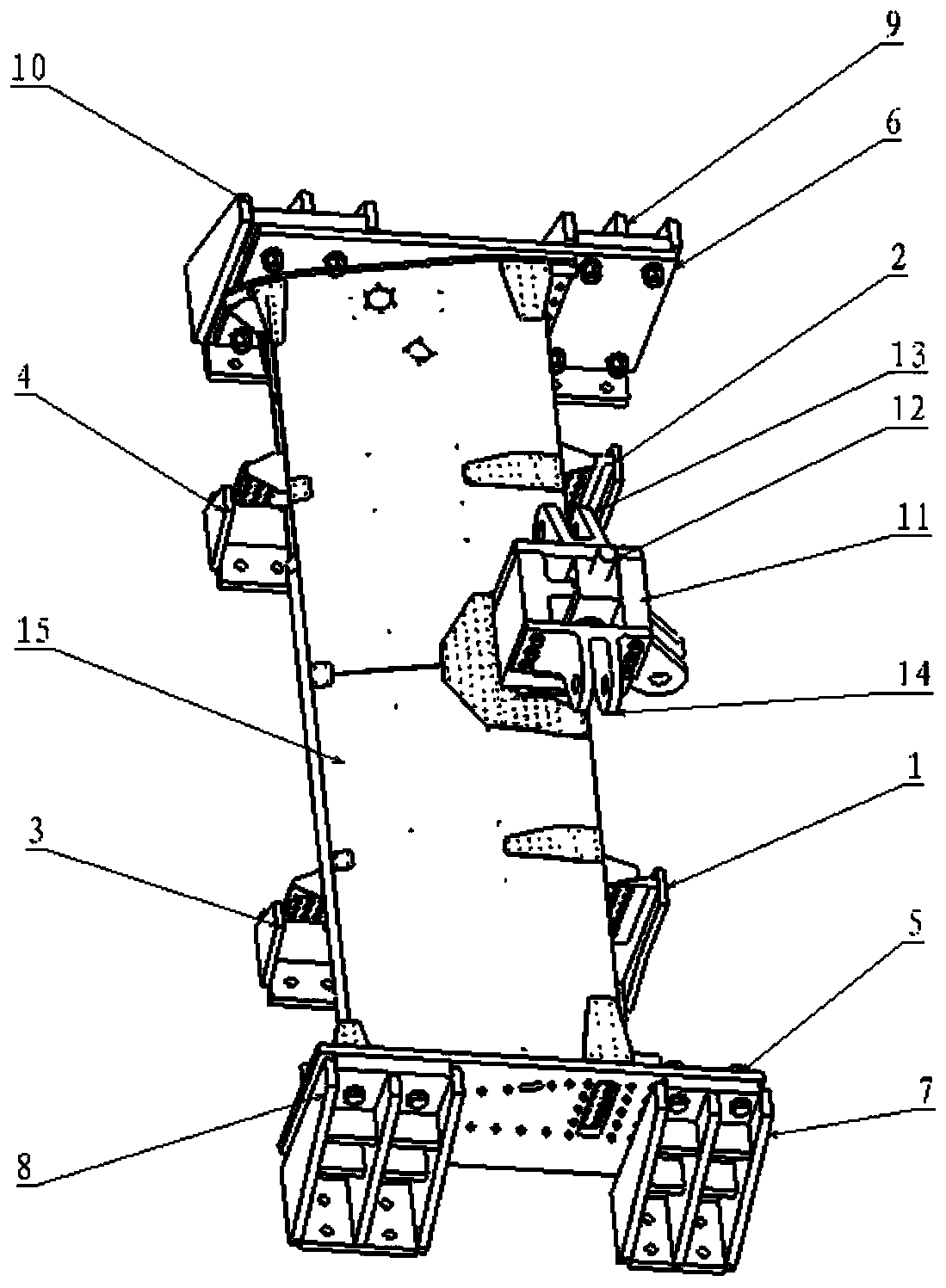 Fatigue test device for main supporting beam