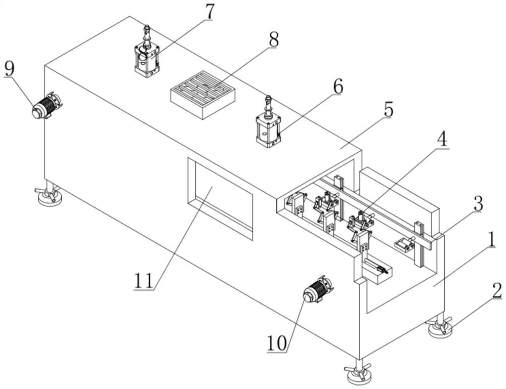 Aluminum profile straightening machine with gradient detection mechanism and operation method