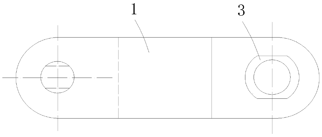 Long-pin bent plate chain