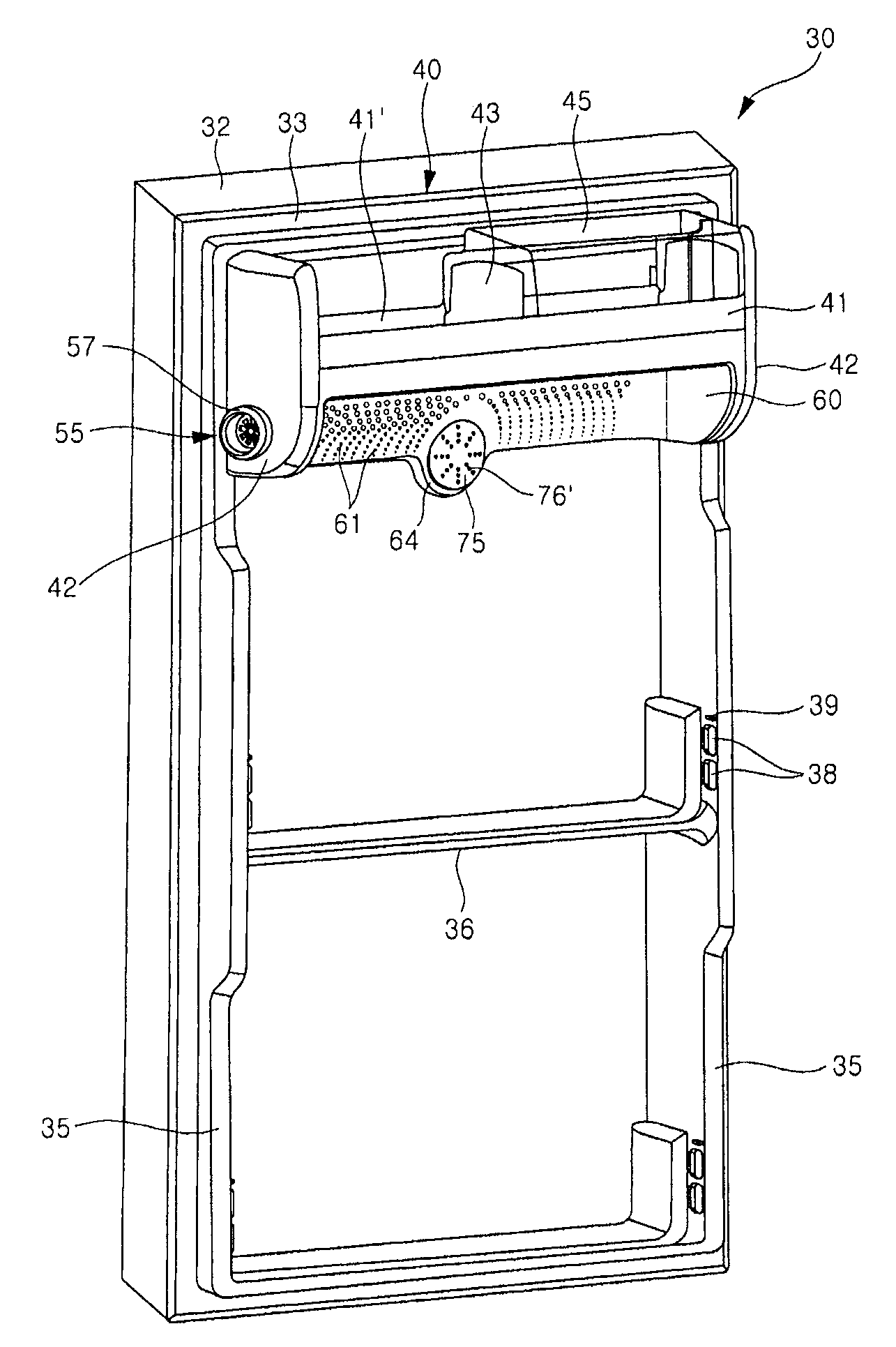 Door Duct Assembly For Refrigerator