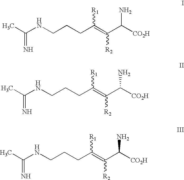 2-amino-3, 4 heptenoic compounds useful as nitric oxide synthase inhibitors