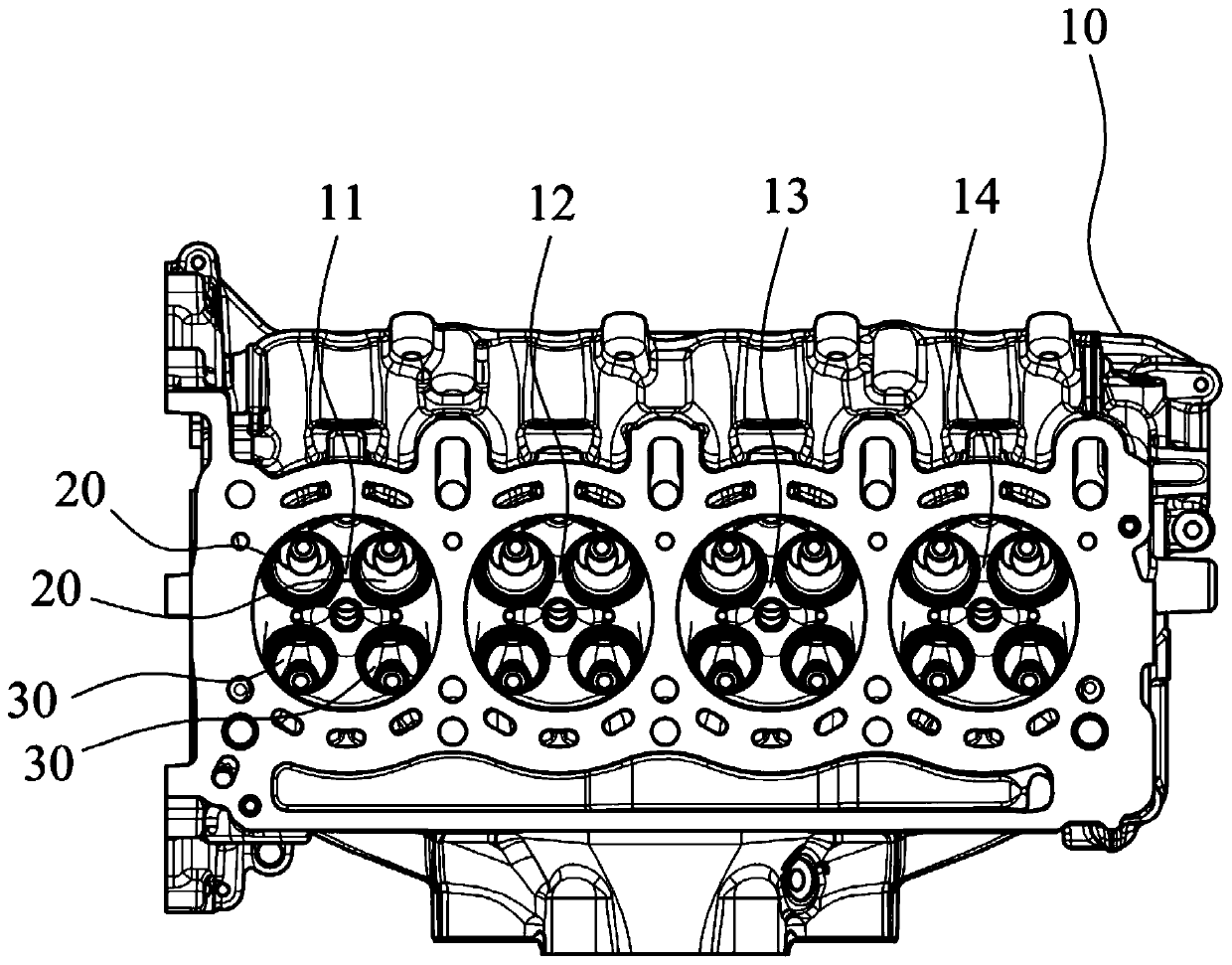 Cylinder cover integrated with exhaust manifold, engine and automobile