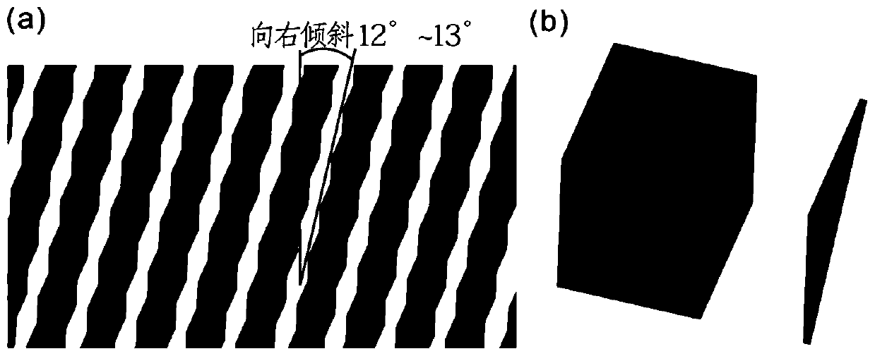 A black and white multi-shaped hole double-edged zigzag slit naked-view 3D imaging film