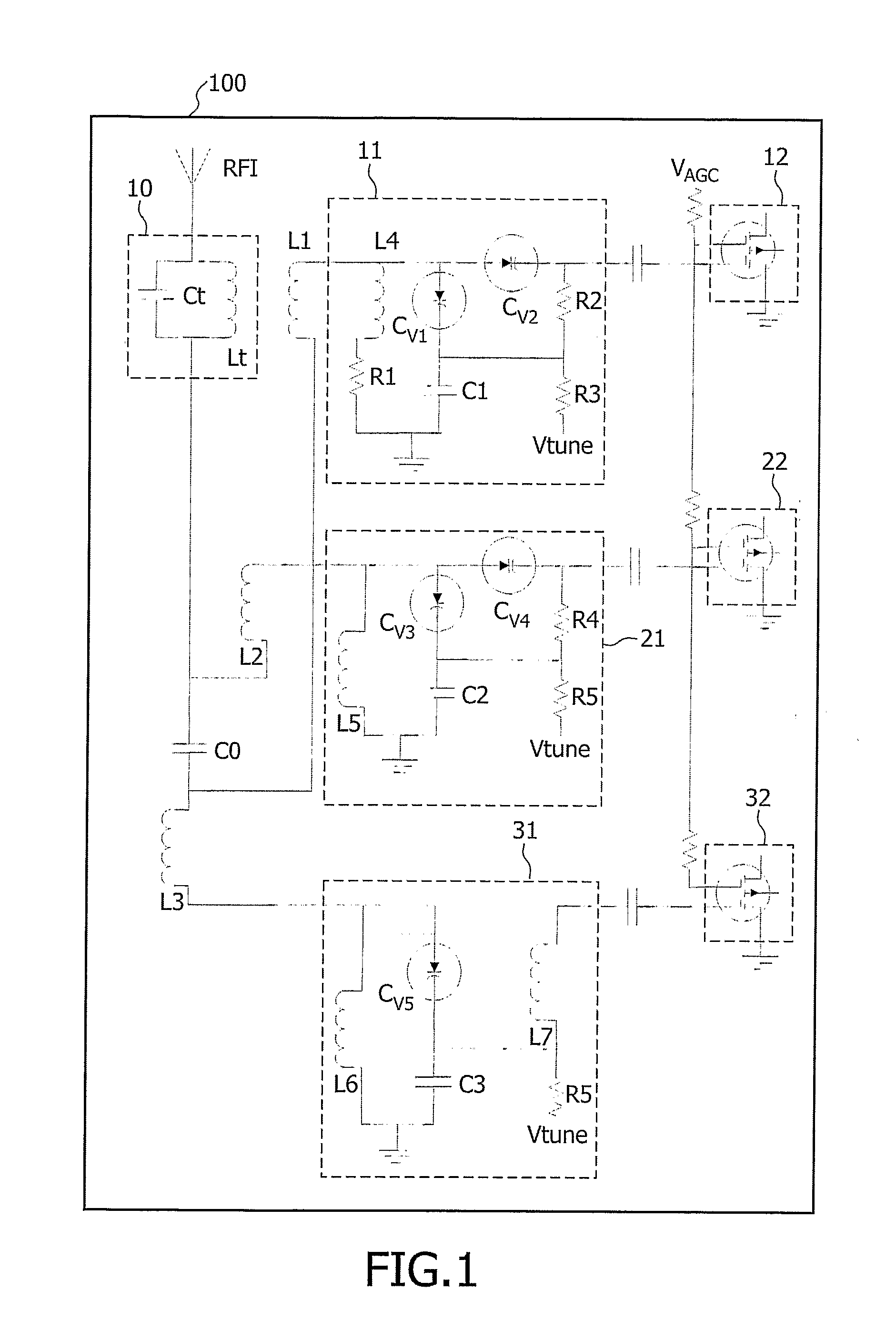 3 Band Tv-Rf Input Circuit