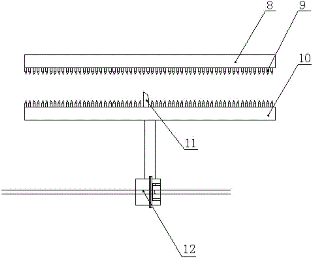 Coir rope initial section unwinding and crushing device