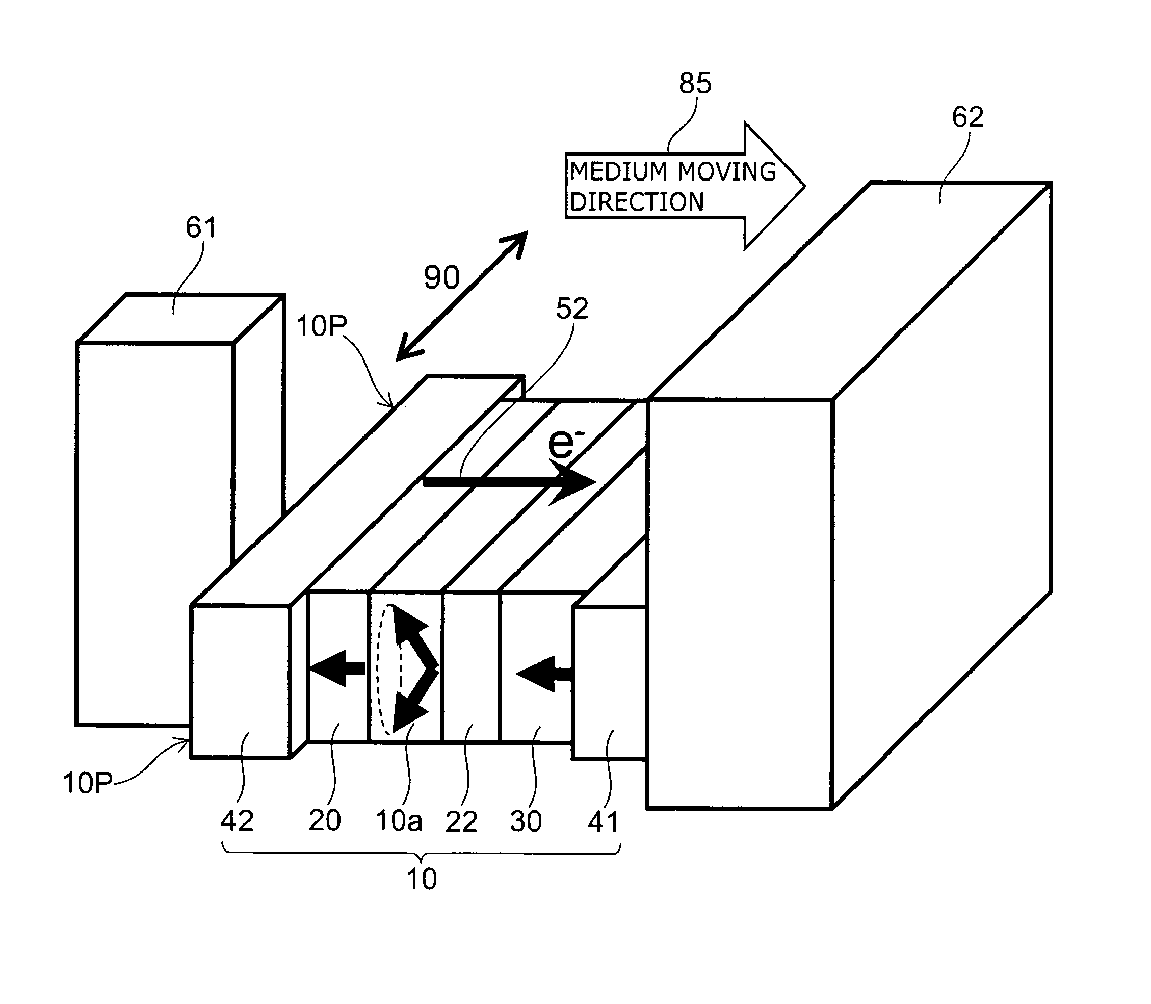 Magnetic recording head with protruding spin torque oscillator