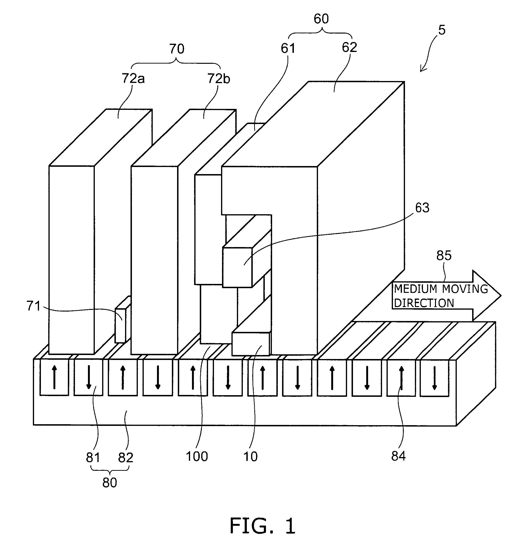 Magnetic recording head with protruding spin torque oscillator