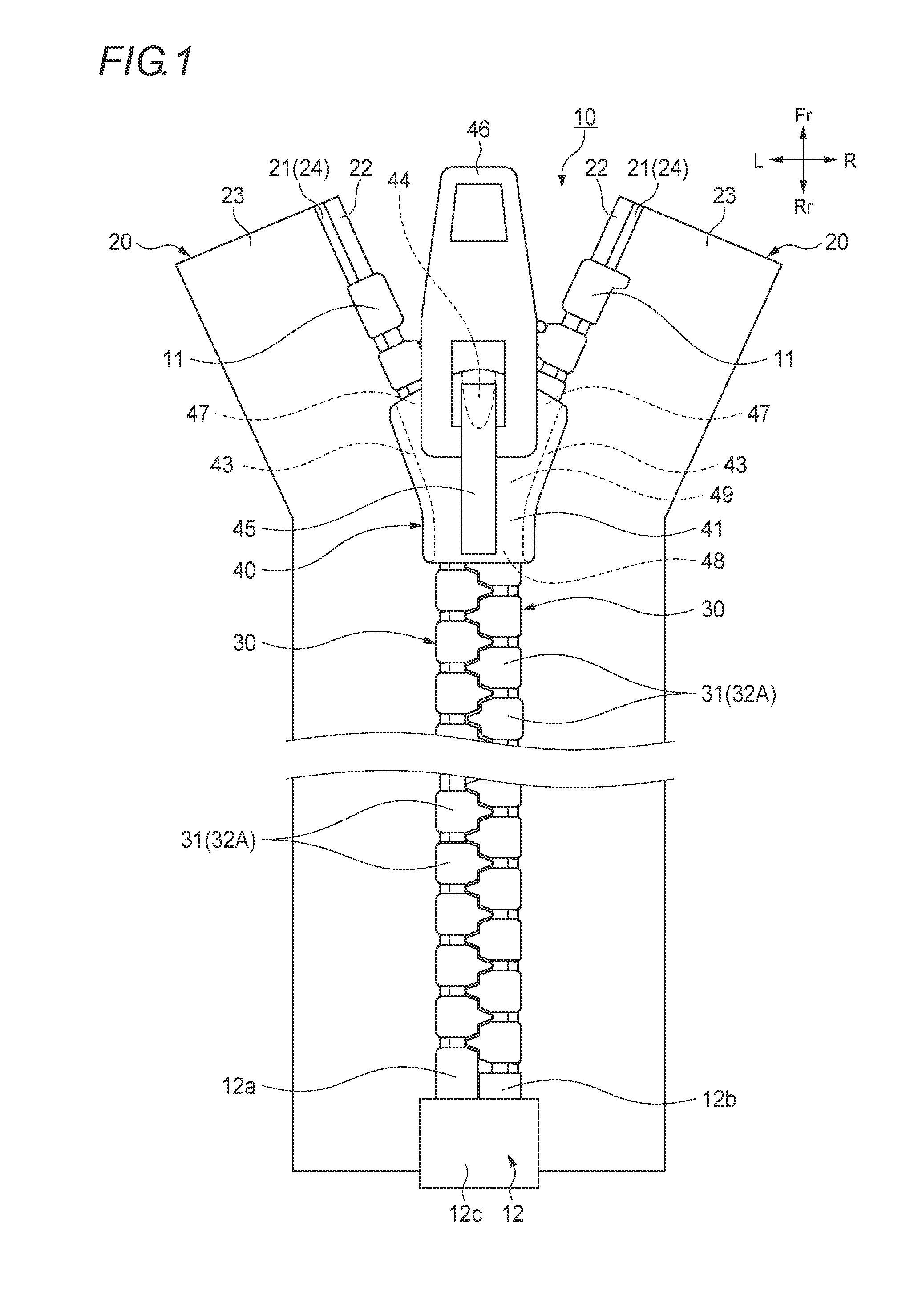 Liquid-Tight Slide Fastener and Manufacturing Method Therefor