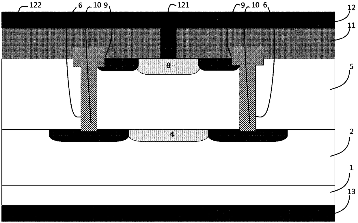 A power device protection chip and a manufacturing method thereof