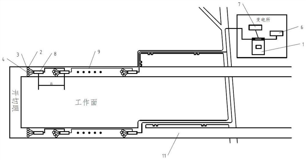 A dynamic monitoring and crushing control system for mine optical fiber roof