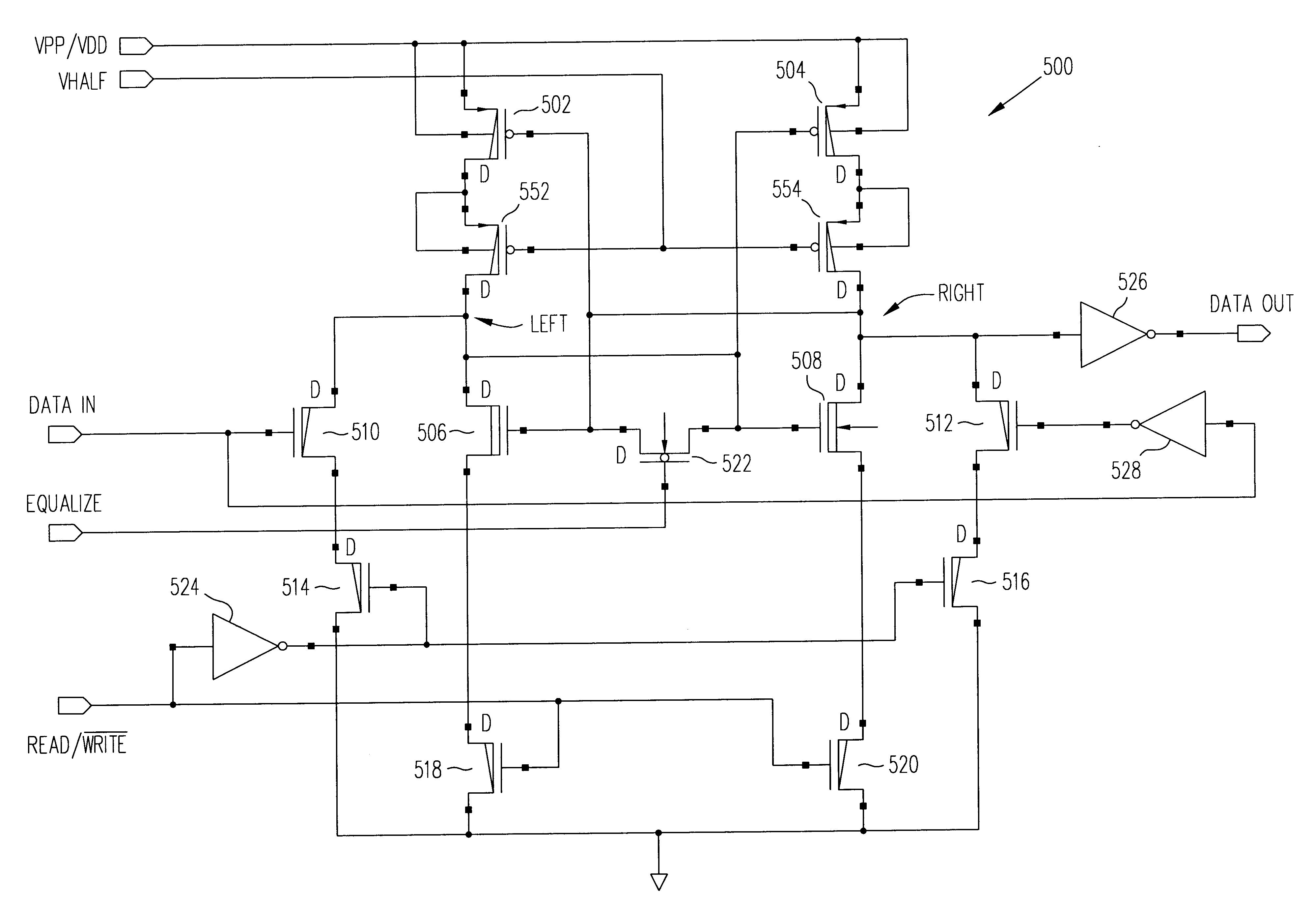 Non-volatile latch circuit that has minimal control circuitry