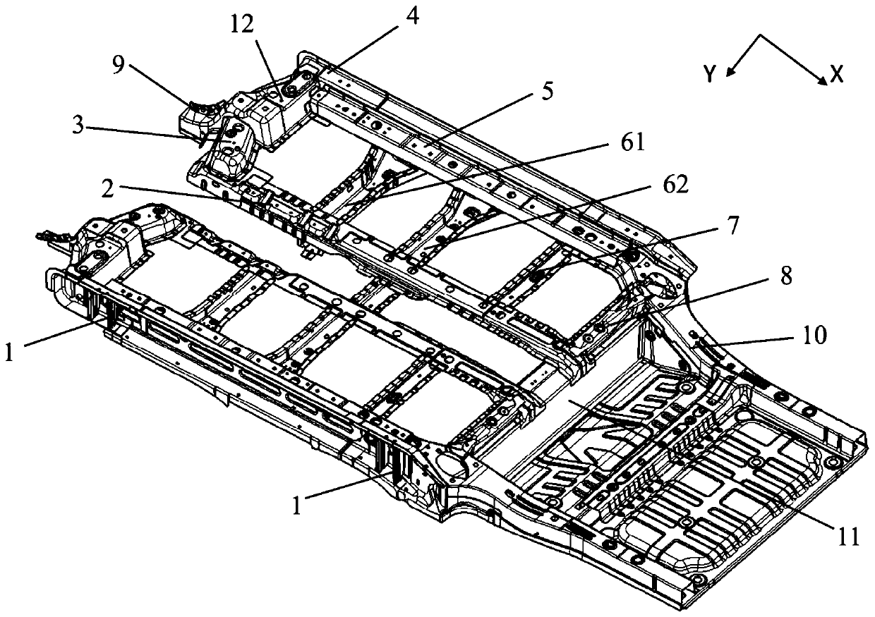 Vehicle body structure for battery-replaceable electric vehicle