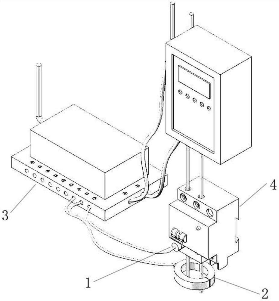 Intelligent electric leakage detection device based on low-voltage power distribution network