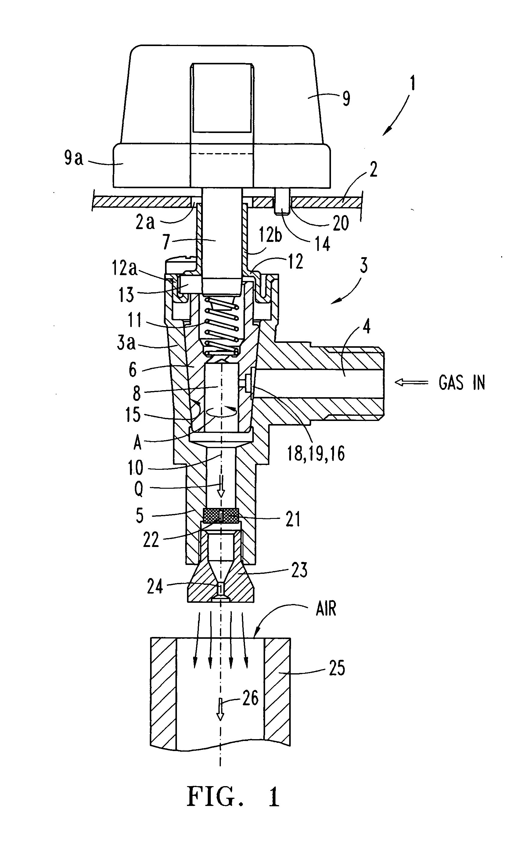 Multi-gas cooker, with a rotary valve provided with interchangeable regulating means