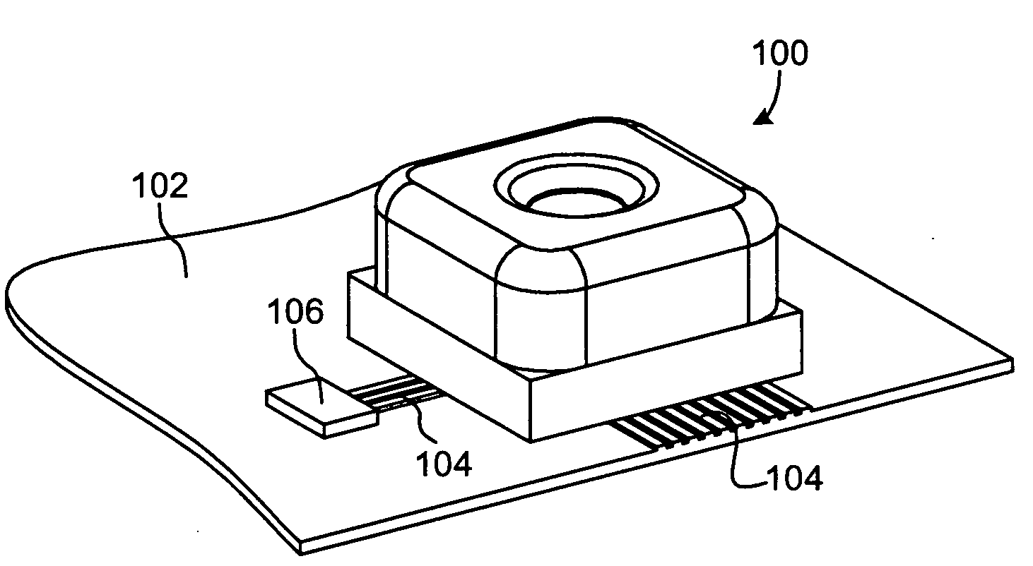 Small form factor modules using wafer level optics with bottom cavity and flip-chip assembly
