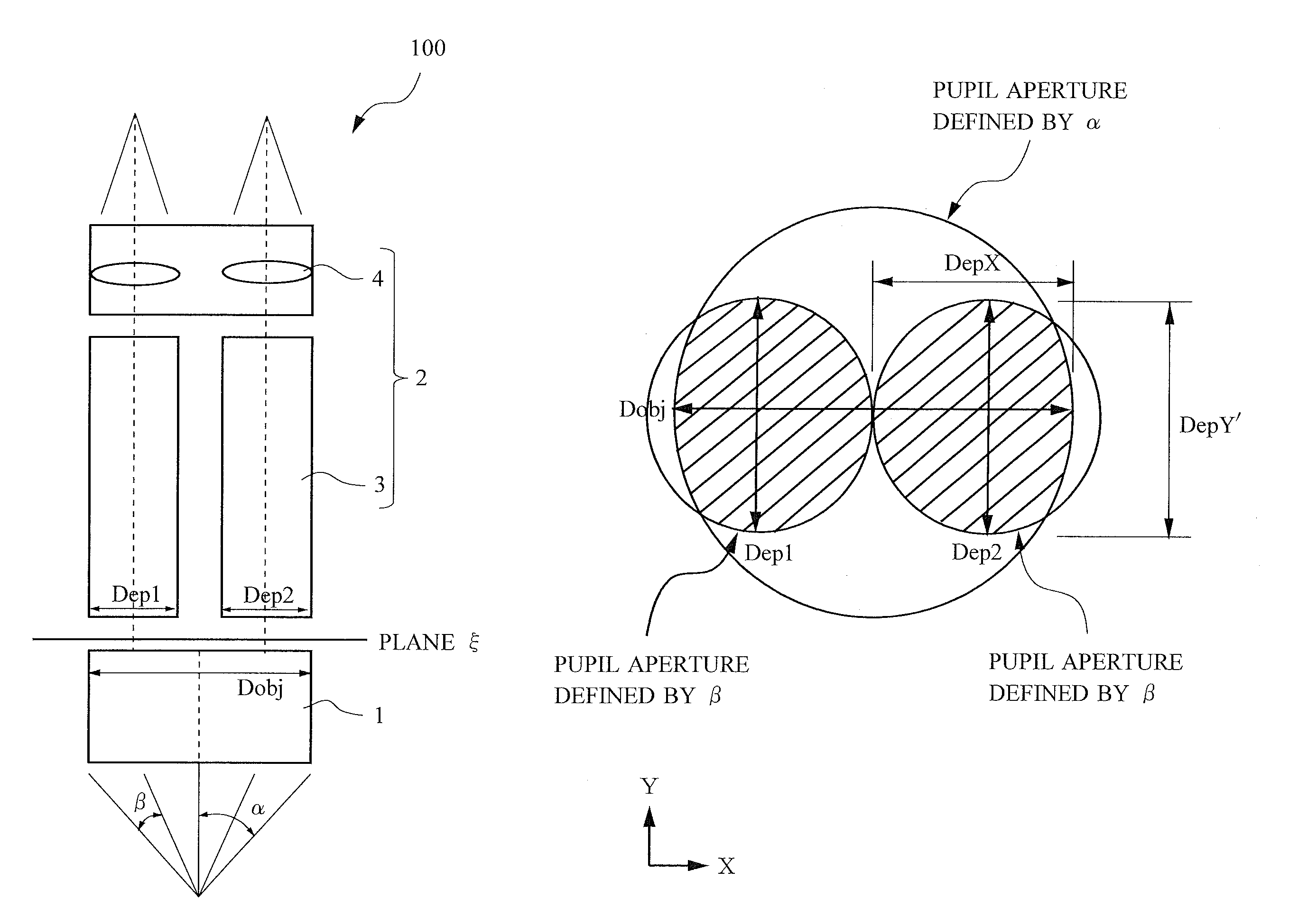 Microscope apparatus having optical systems forming optical paths parallel to an optical axis of an objective lens