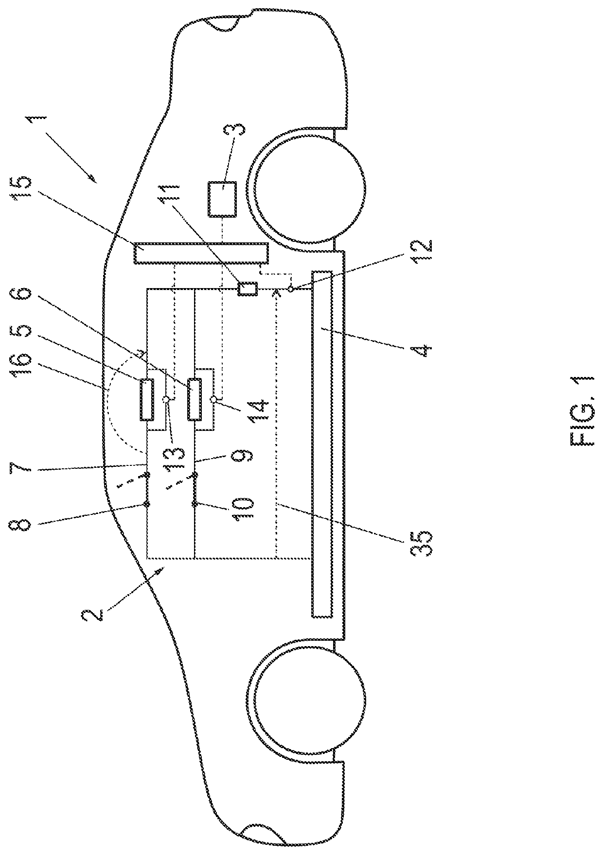 Method for the detection of an arc fault in an electrical circuitry, and motor vehicle