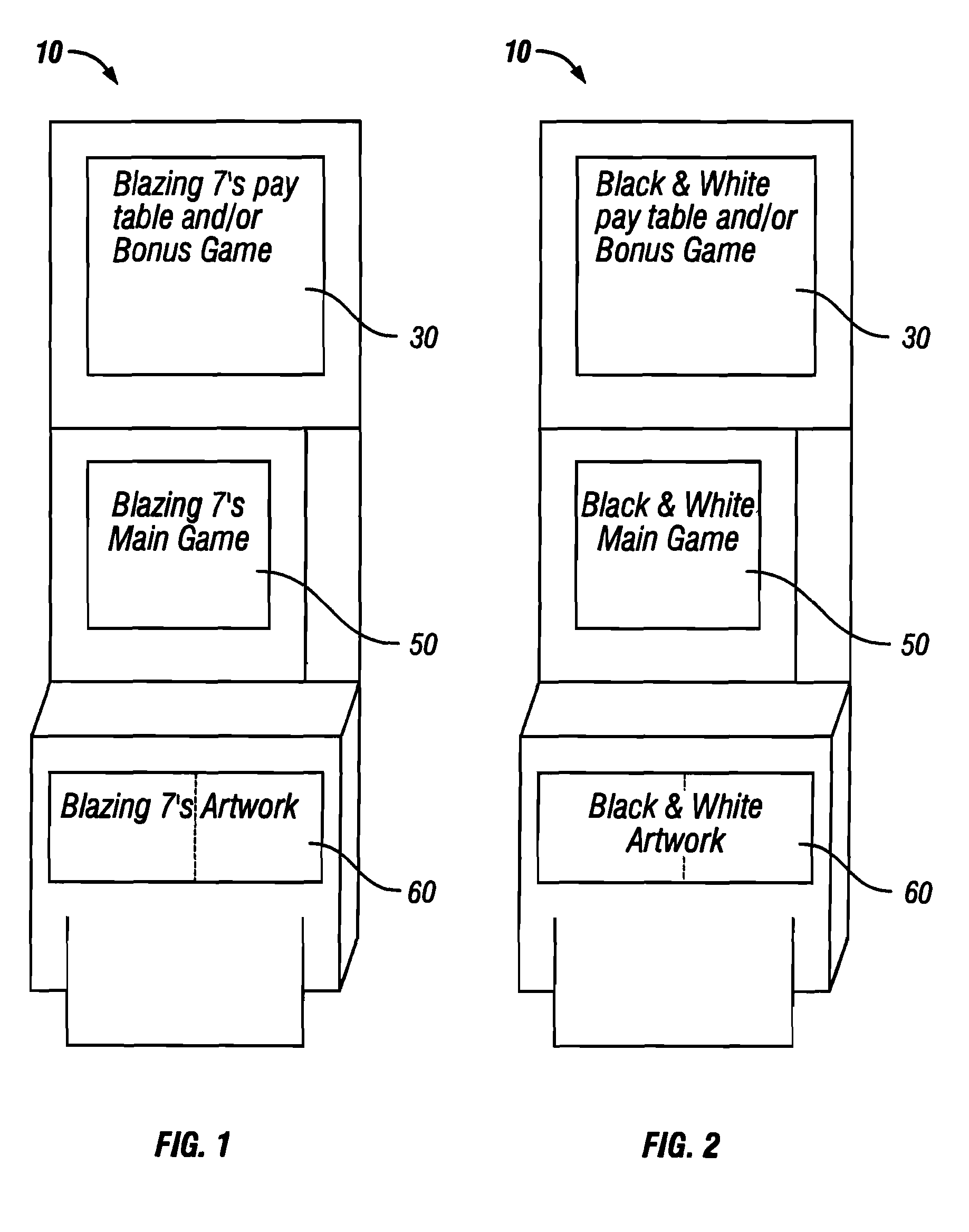 Reconfigurable gaming display and system