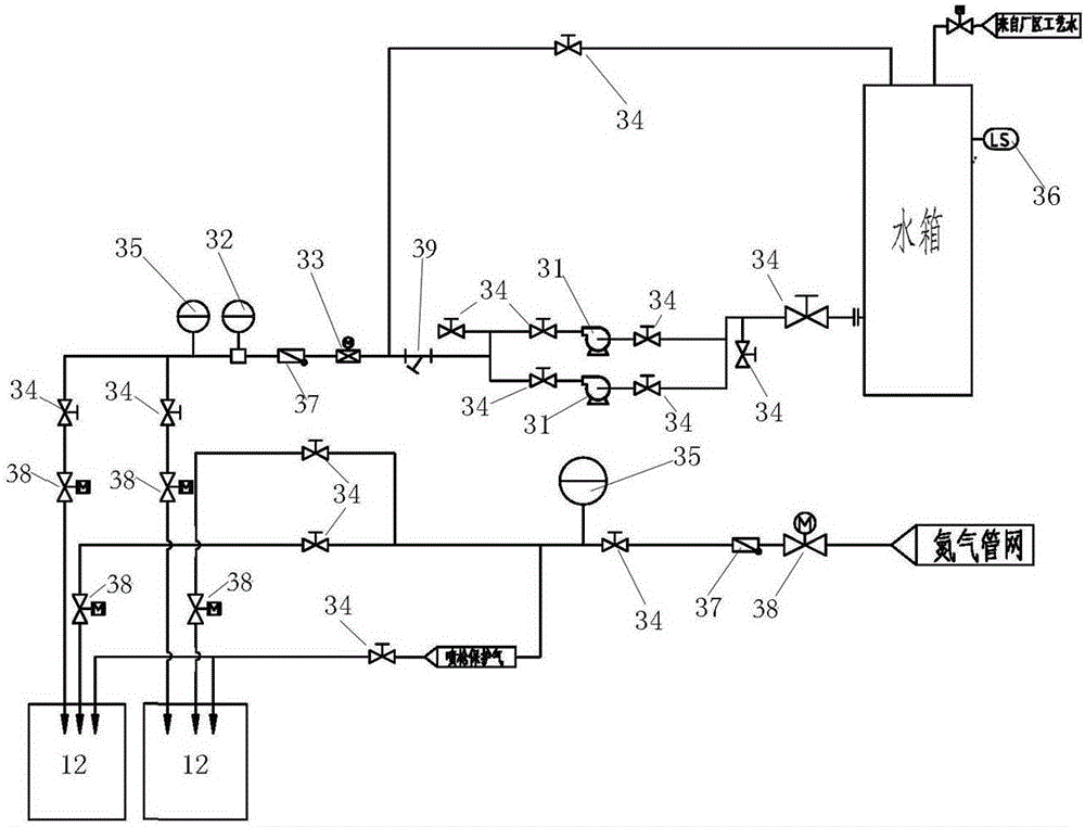 Flue gas desulphurization system suitable for downstream spraying semi-dry method