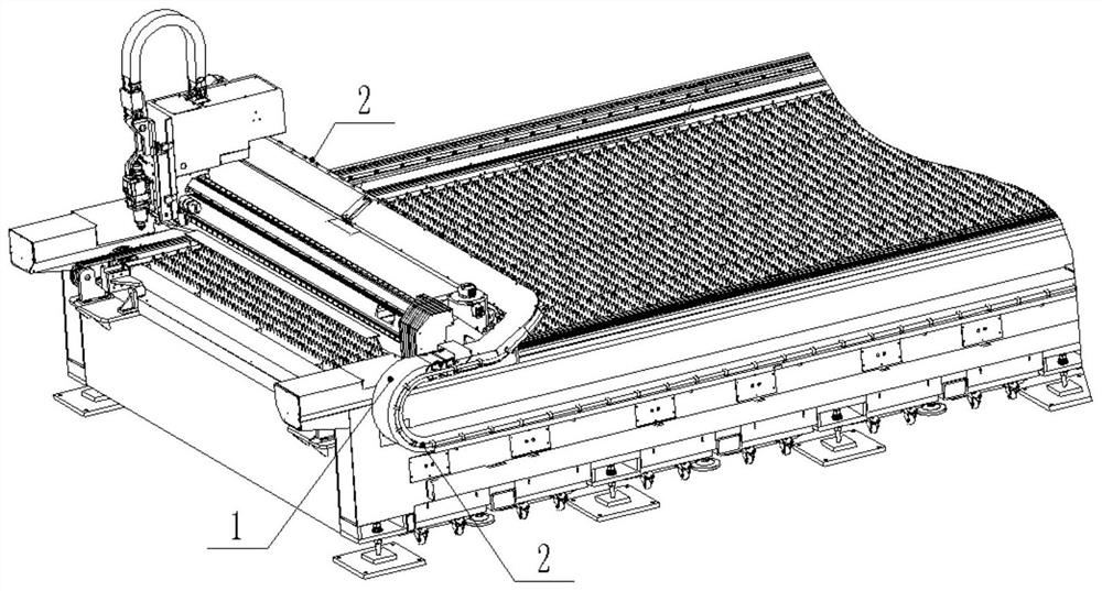 Optical fiber external structure of laser cutting machine