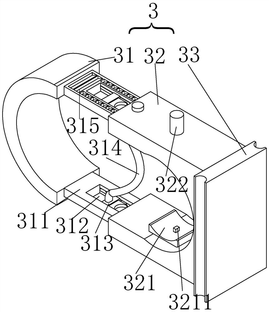 Optical fiber external structure of laser cutting machine