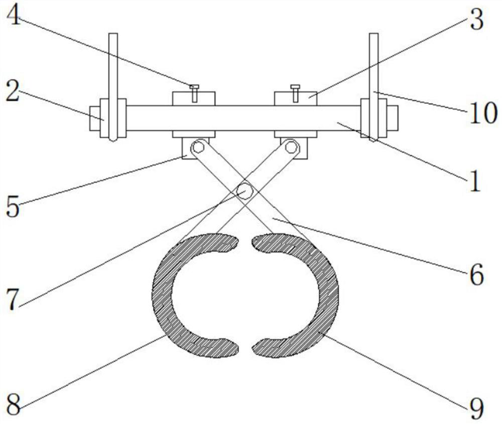 Steel bar hoisting and clamping device for constructional engineering