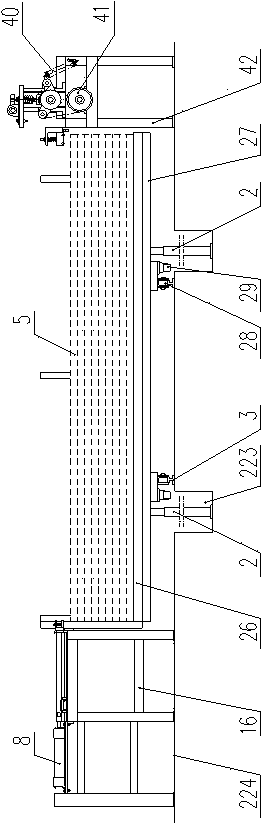 Template feeding device used for glass magnesium board production line