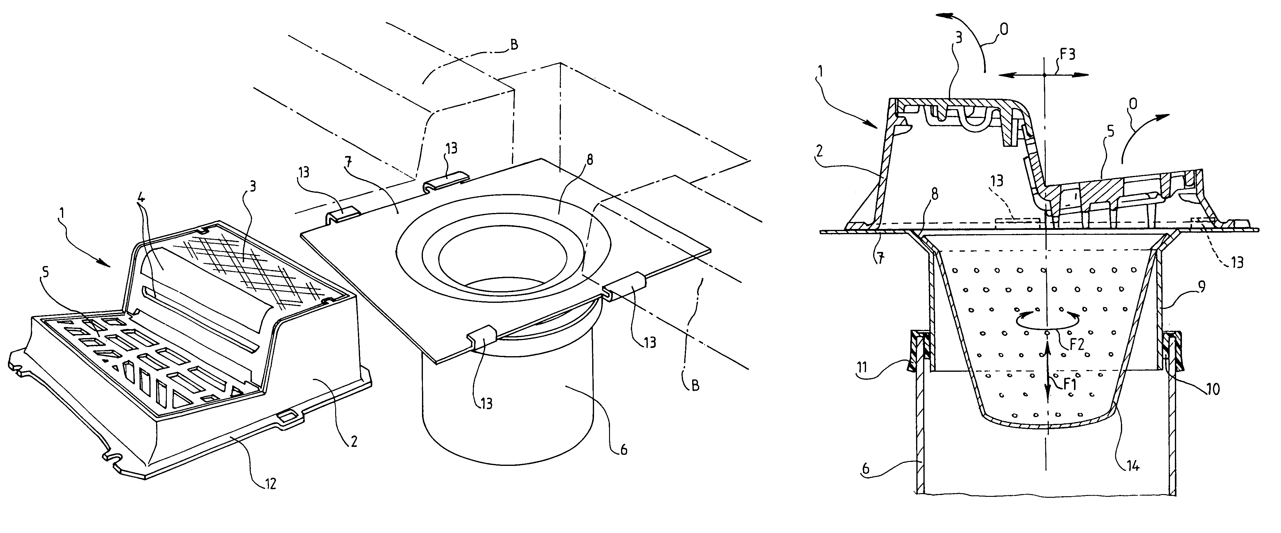 Device for connecting a piece of road equipment, such as drain inlet, to a vertical fixed runoff drainage pipe