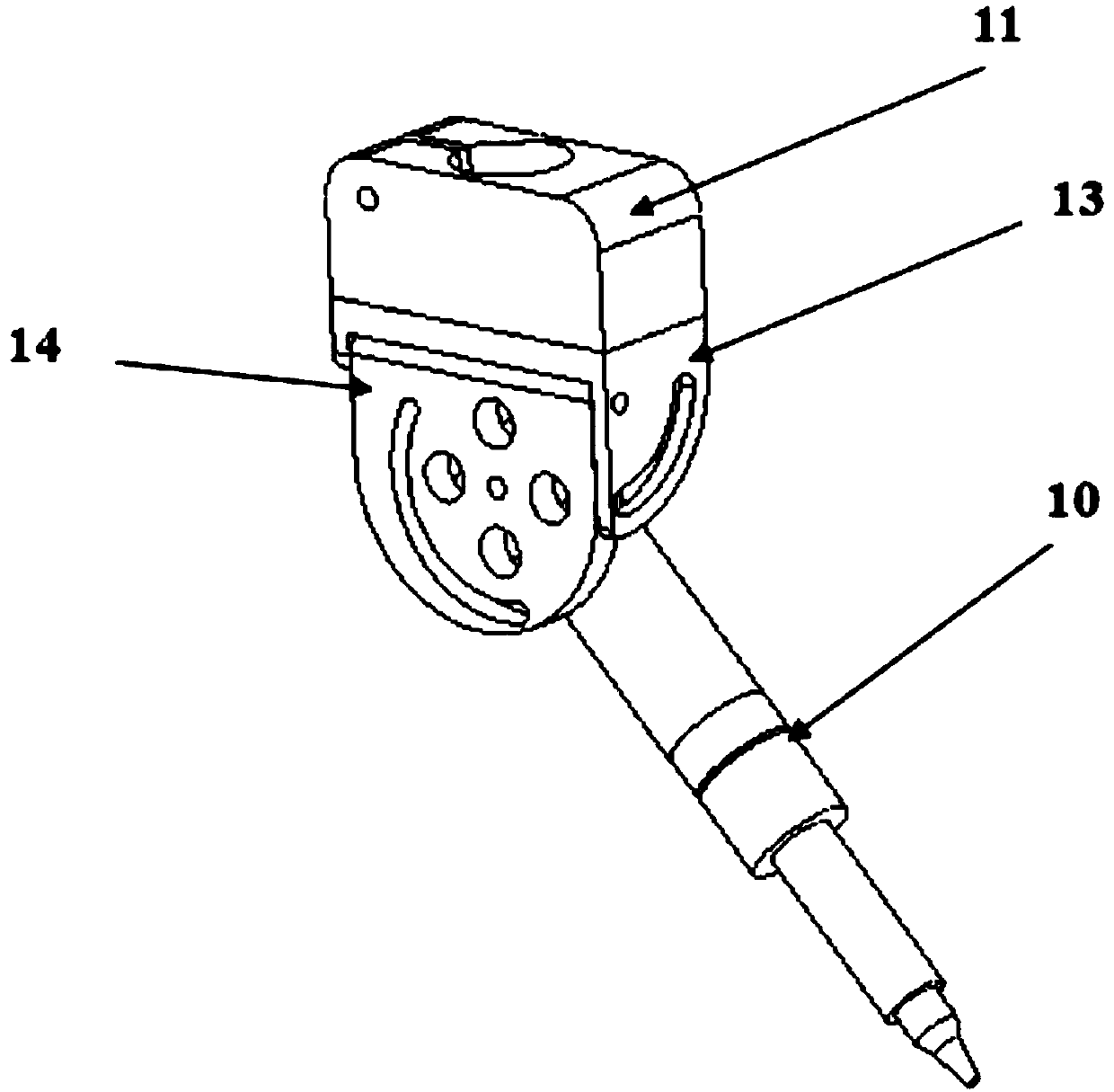 Soldering tin robot solder tip angle adjusting device