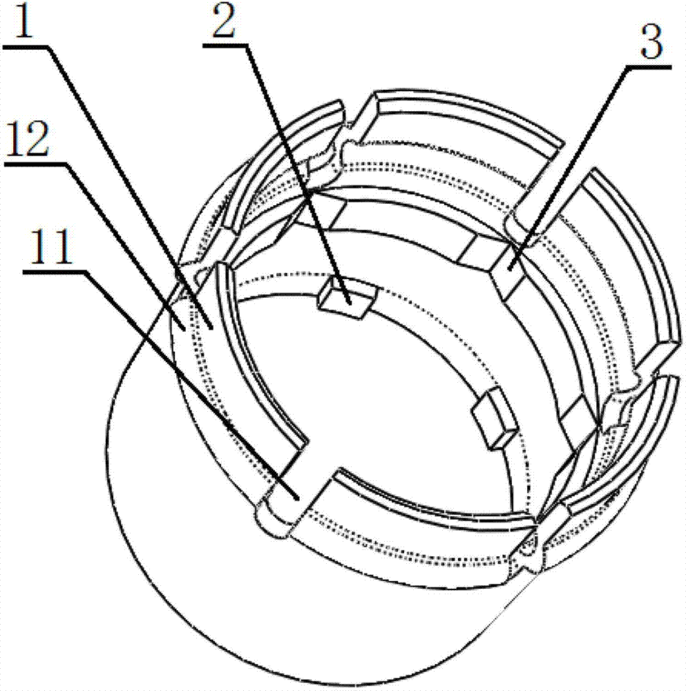 Rotary detachable guide pipe-upper pipe seat connecting piece