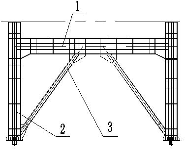 Main steel frame node device of tower type supercritical boiler and connecting method