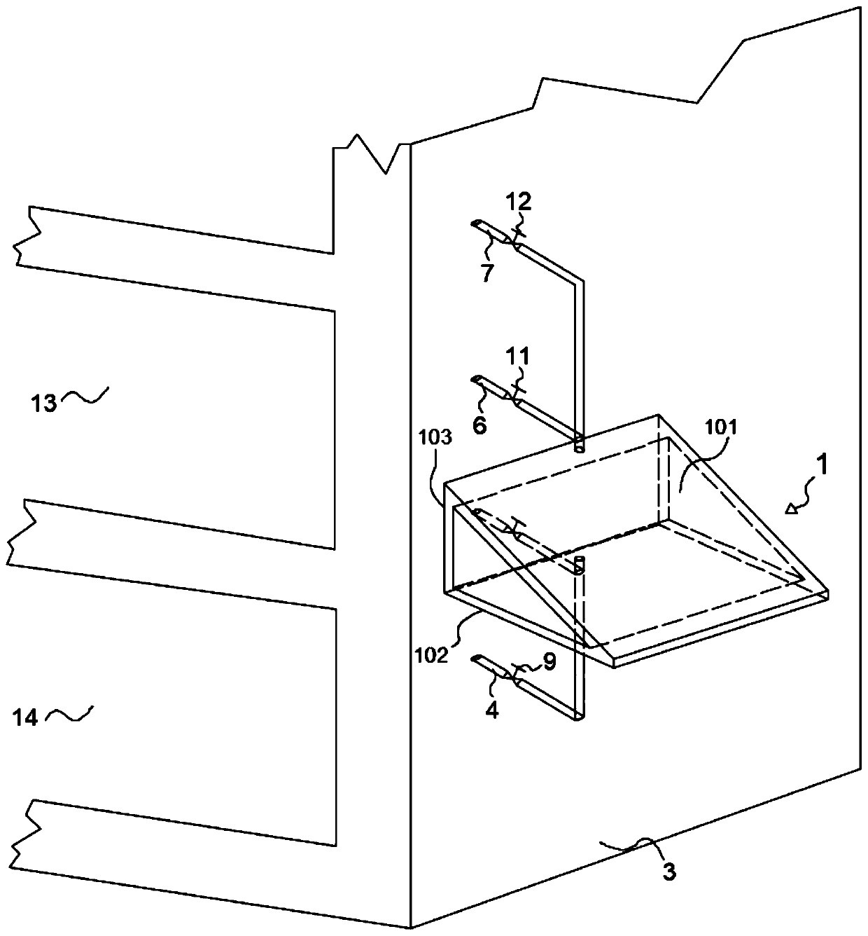 Wall automatic heat collection and heat dissipation system and method of using it to realize wall heat collection and heat dissipation