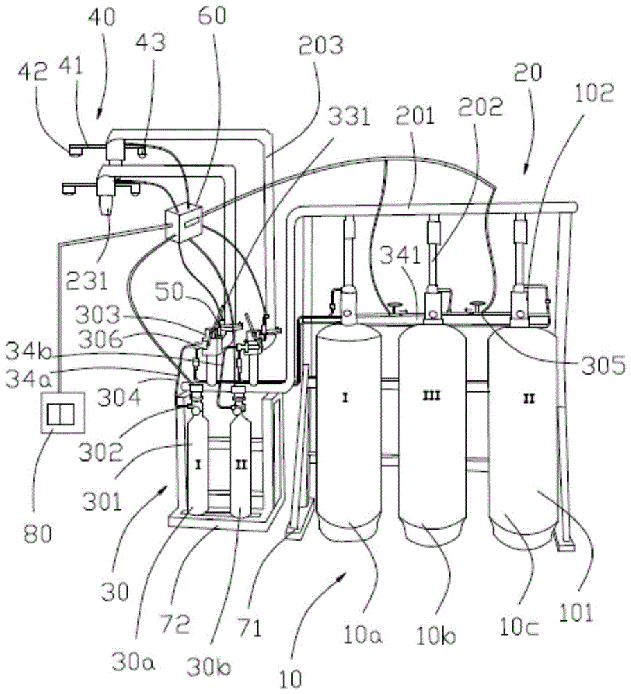 An automated fire extinguishing system with gas fire extinguishing agent