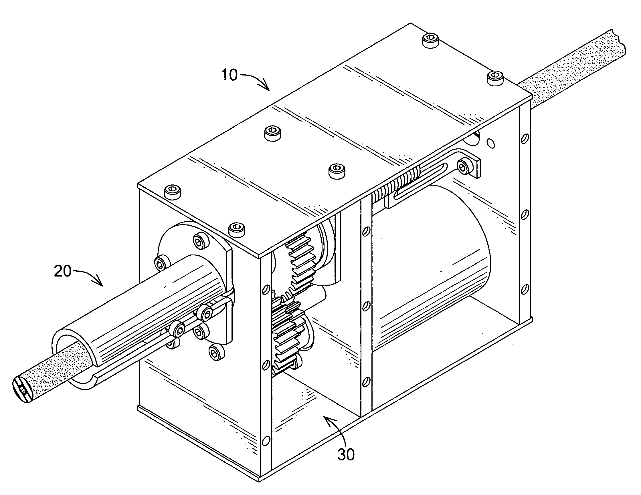 Driving device for a parking brake system