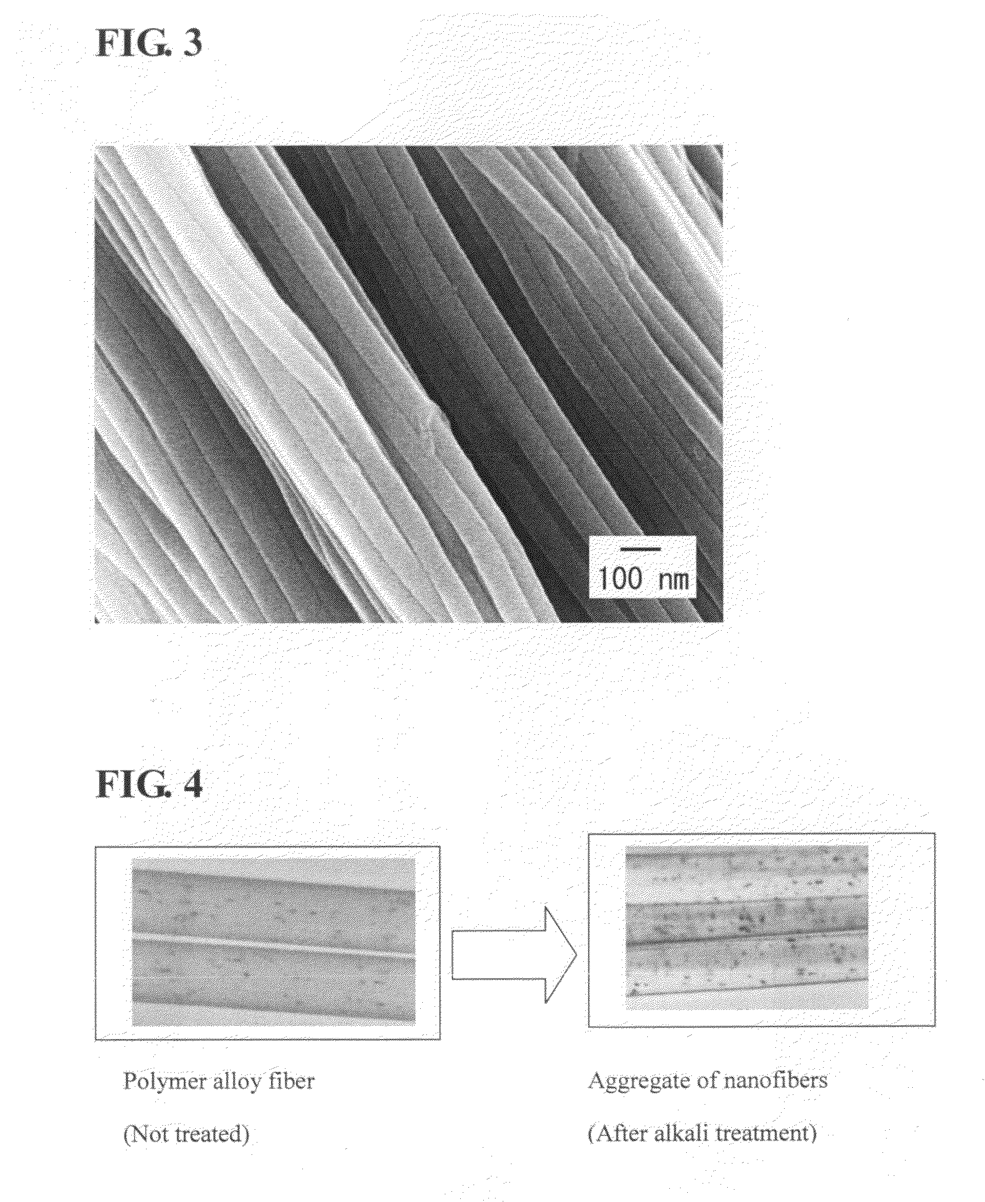 Polymer alloy fiber, fibrous material, and method for manufacturing polymer alloy fiber