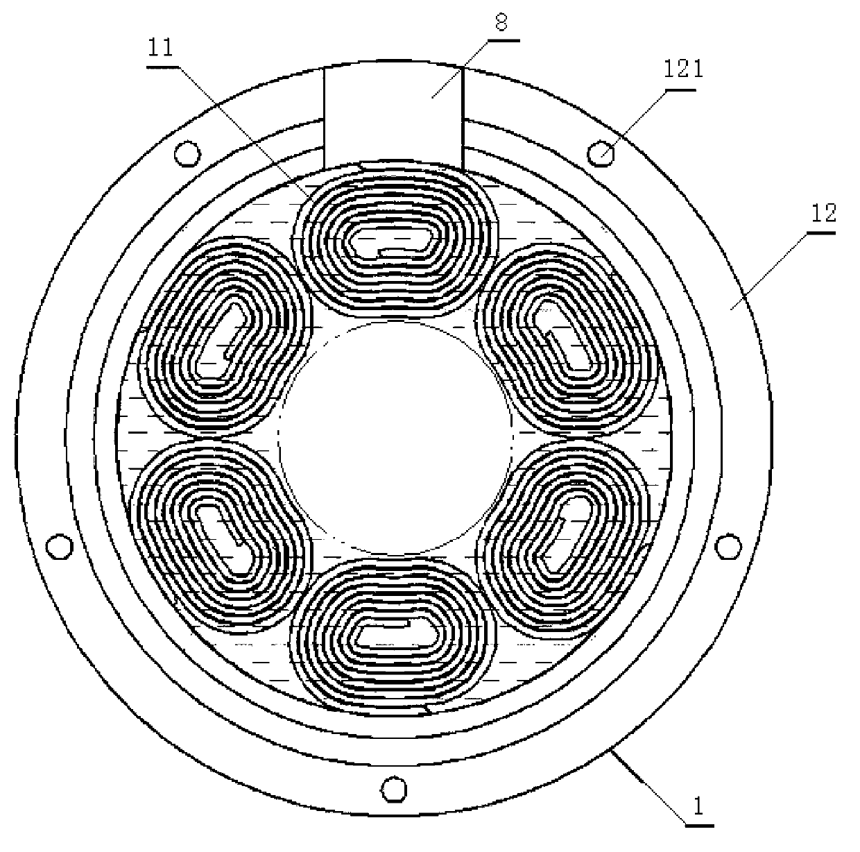 Armature plate and synchronous motor suitable for plate type coreless permanent magnet synchronous motor