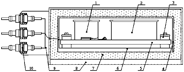 A time-delay optical fiber and reference optical fiber packaging structure for optical fiber hydrophone modulation system