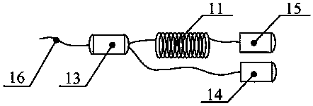 A time-delay optical fiber and reference optical fiber packaging structure for optical fiber hydrophone modulation system