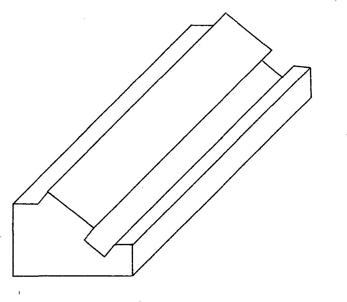 Building block for tilted H-shaped built and superposed wall