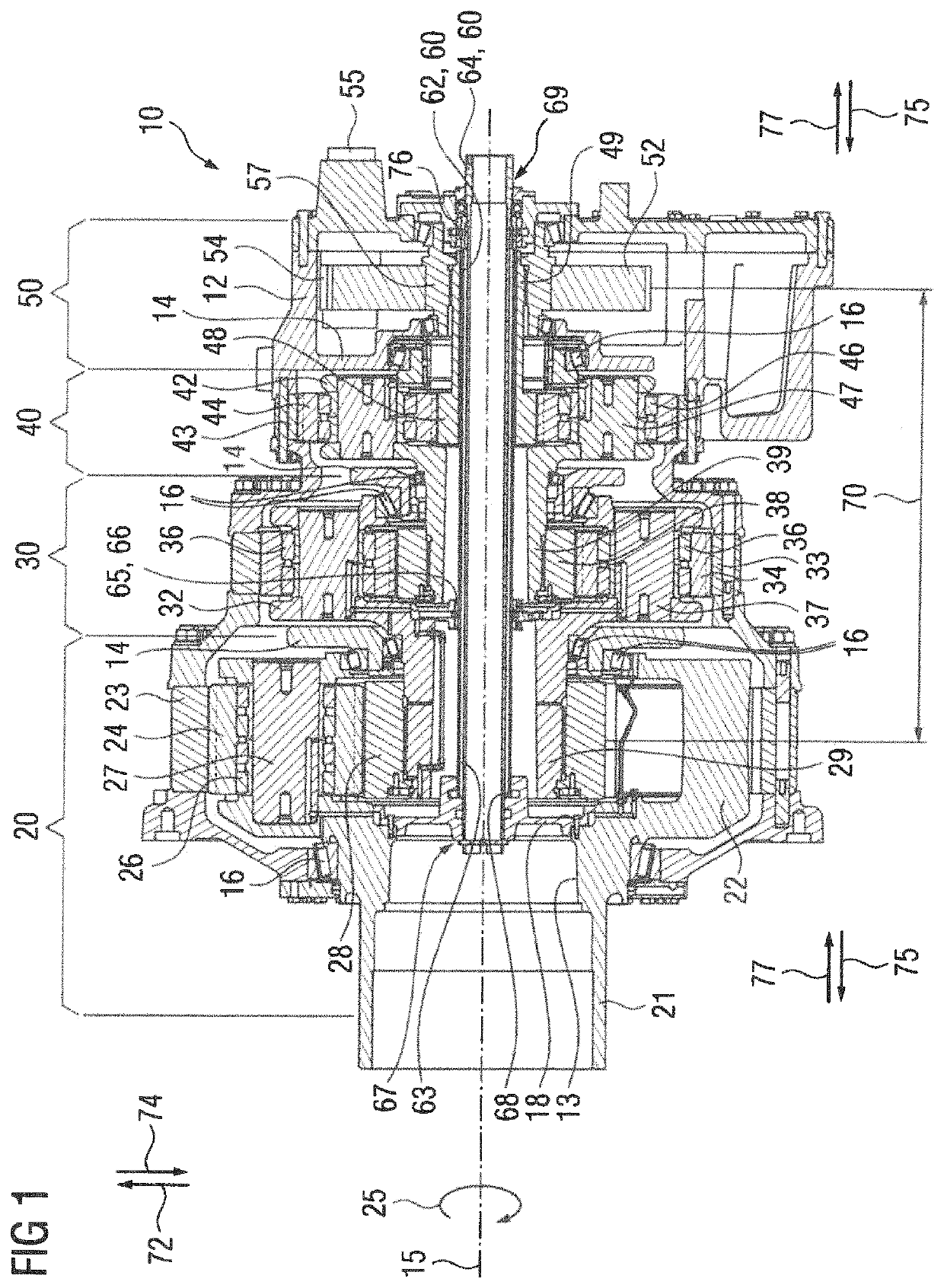 Planetary gearing with improved lubricant supply, drive train and wind turbine